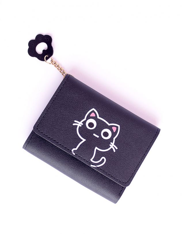 Гаманець портмоне з принтом кішки | 253927-02-XX - A-SHOP