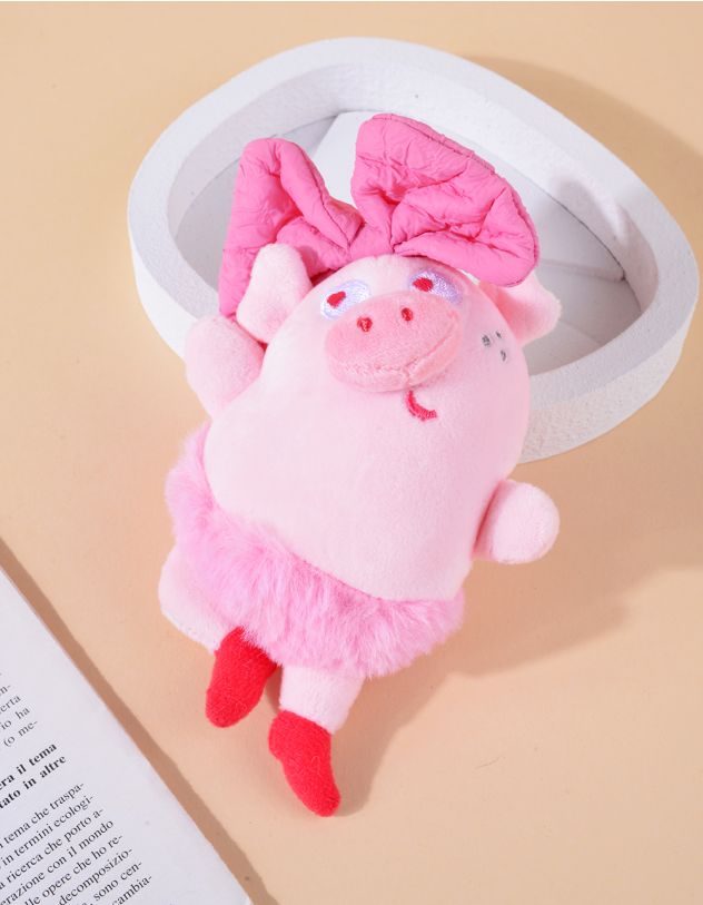 Брелок на сумку у вигляді свинки з бантом | 262453-14-XX - A-SHOP