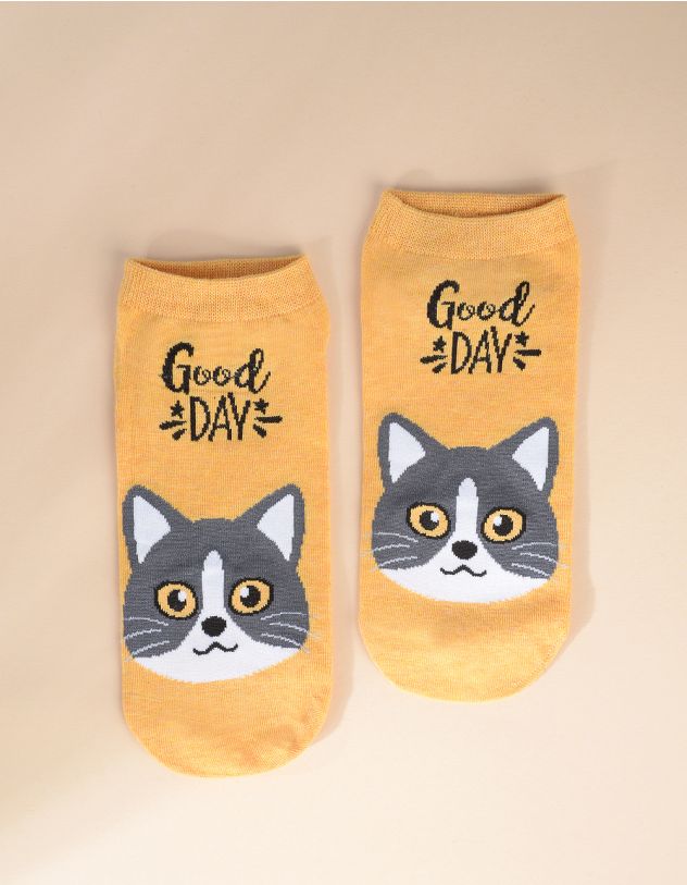 Шкарпетки з принтом котика | 259966-19-71 - A-SHOP