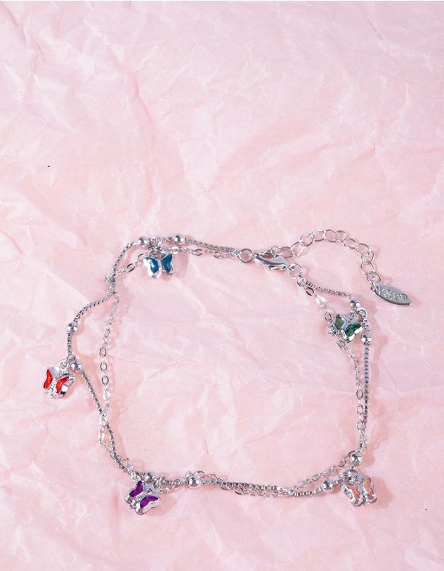 Браслет на ногу з метеликами | 266268-05-XX - A-SHOP